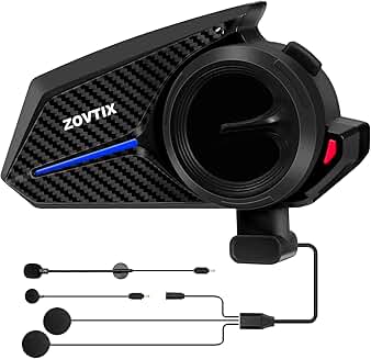 Motorcycle Helmet Headset for 8 Riders with Music and FM Radio