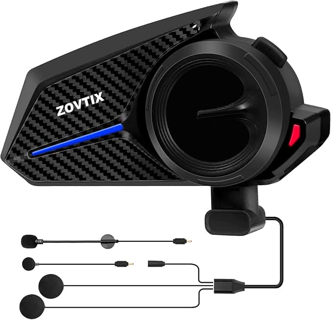 Motorcycle Helmet Headset for 8 Riders with Music and FM Radio