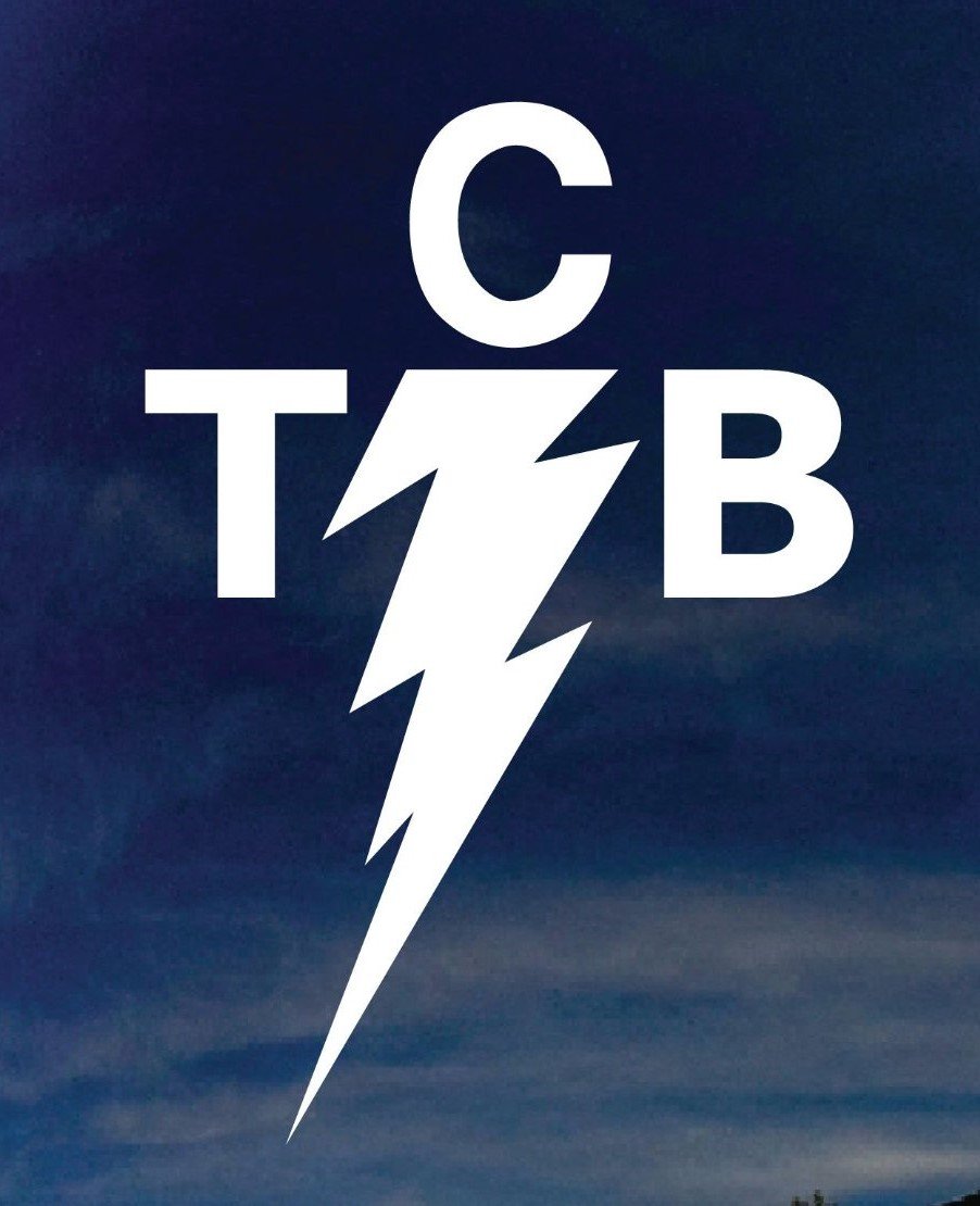 White 6-inch Elvis TCB Logo Decal for Cars and Devices