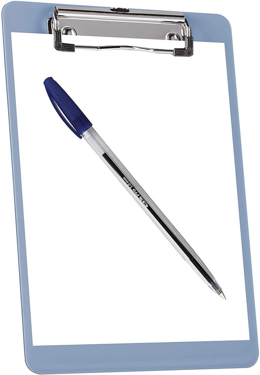 Blue A5 Plastic Clipboard Set of 6