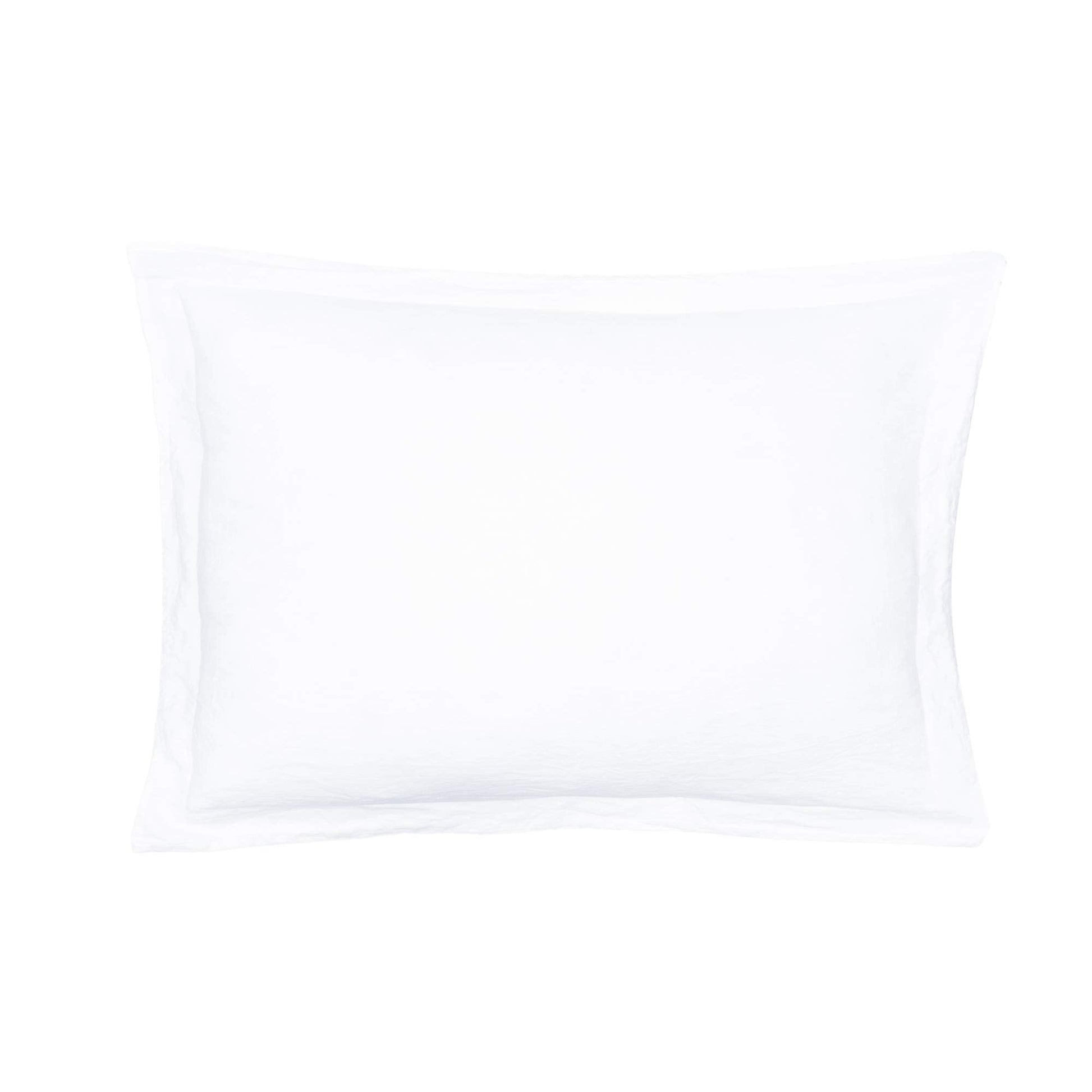  100% Linen  King Sham  Washed Linen in White  Sham Size 36 x 20in.)