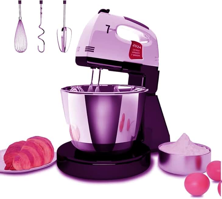 7-Speed Stand Mixer with 3QT Bowl and Accessories