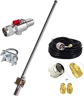 Outdoor Omni Fiberglass Antenna for 915MHz LoRa, 32.8ft Cable