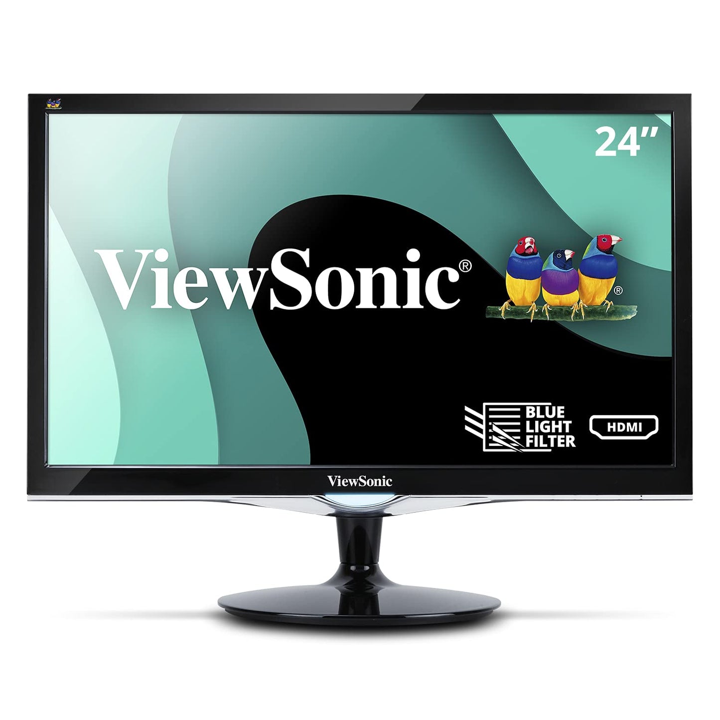 VX2452MH 24 Inch 2ms 60Hz 1080p Gaming Monitor with HDMI DVI and VGA inputs, Black