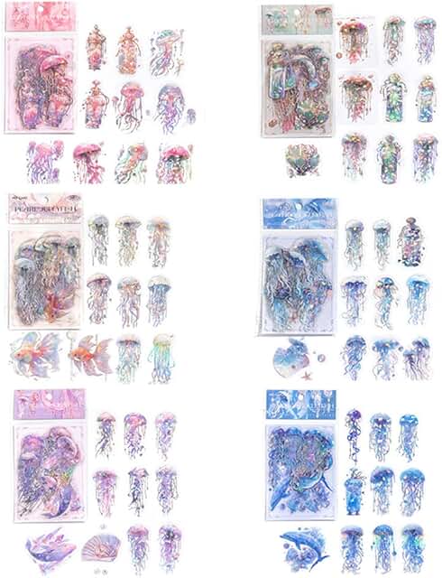 6 Packs of Jellyfish Daily Planner Stickers