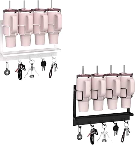 Magnetic Cup Holder and Organizer for Fridge