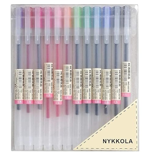 12 Pack Fine Point Gel Ink Pens