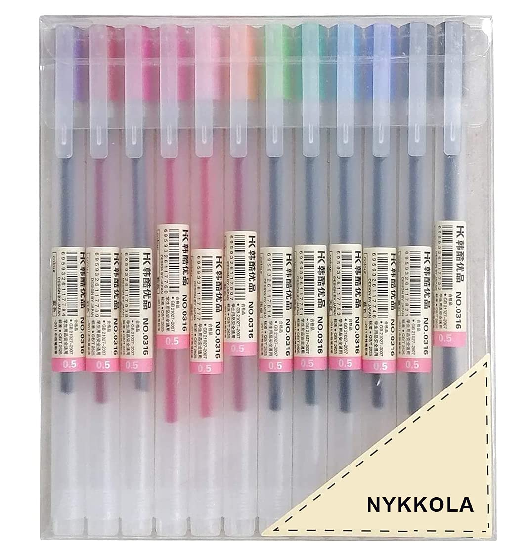 12 Pack Fine Point Gel Ink Pens