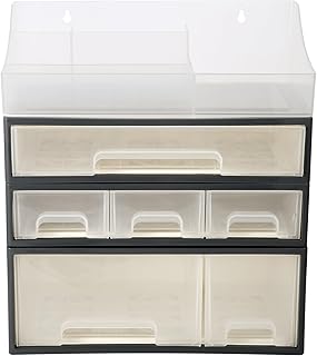 4-Piece Makeup and Storage Organizer with Drawers and Slots