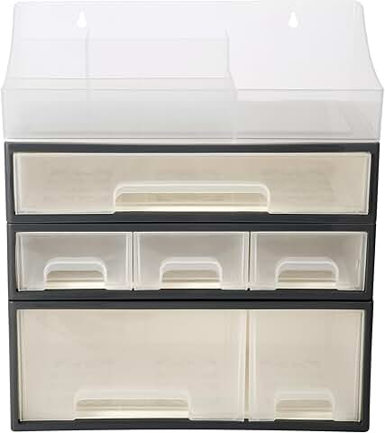 4-Piece Makeup and Storage Organizer with Drawers and Slots