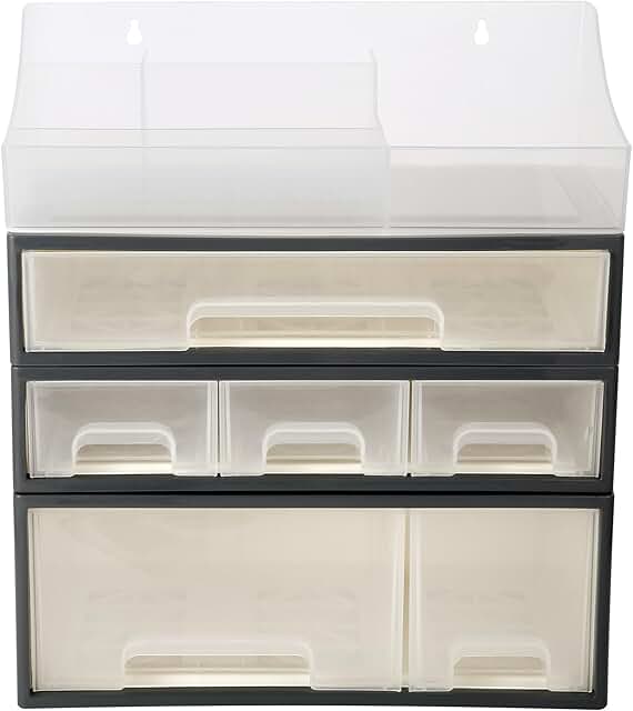 4-Piece Makeup and Storage Organizer with Drawers and Slots