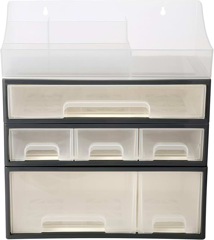 4-Piece Makeup and Storage Organizer with Drawers and Slots