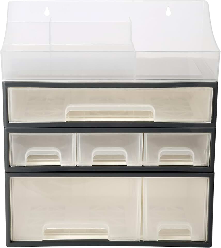 4-Piece Makeup and Storage Organizer with Drawers and Slots