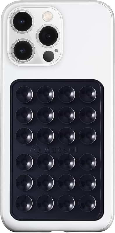 Large Silicone Suction Phone Holder, Strong Grip, Black