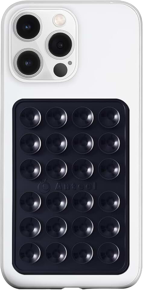 Large Silicone Suction Phone Holder, Strong Grip, Black