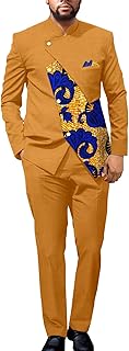 Slim Fit African Men’s Suit with Jacket and Pants