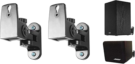 Wall Mount Swivel Brackets for Satellite and Bookshelf Speakers