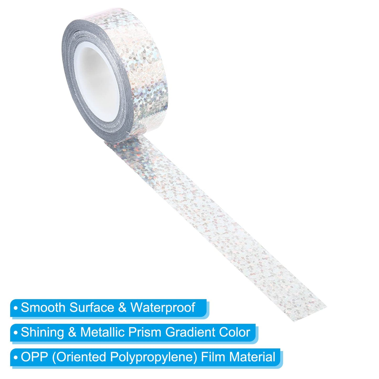 Shimmering Silver HoloTape 15mm x 5m 1 Pack