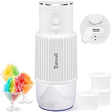 Portable Cordless Snow Cone Ice Shaver with Reusable Molds