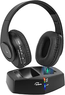Wireless TV Headphones with Long Range and Comfort
