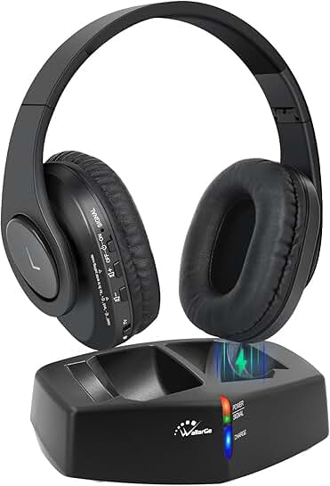 Wireless TV Headphones with Long Range and Comfort