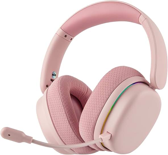 Wireless Gaming Headset with 7.1 Surround Sound and Long Battery