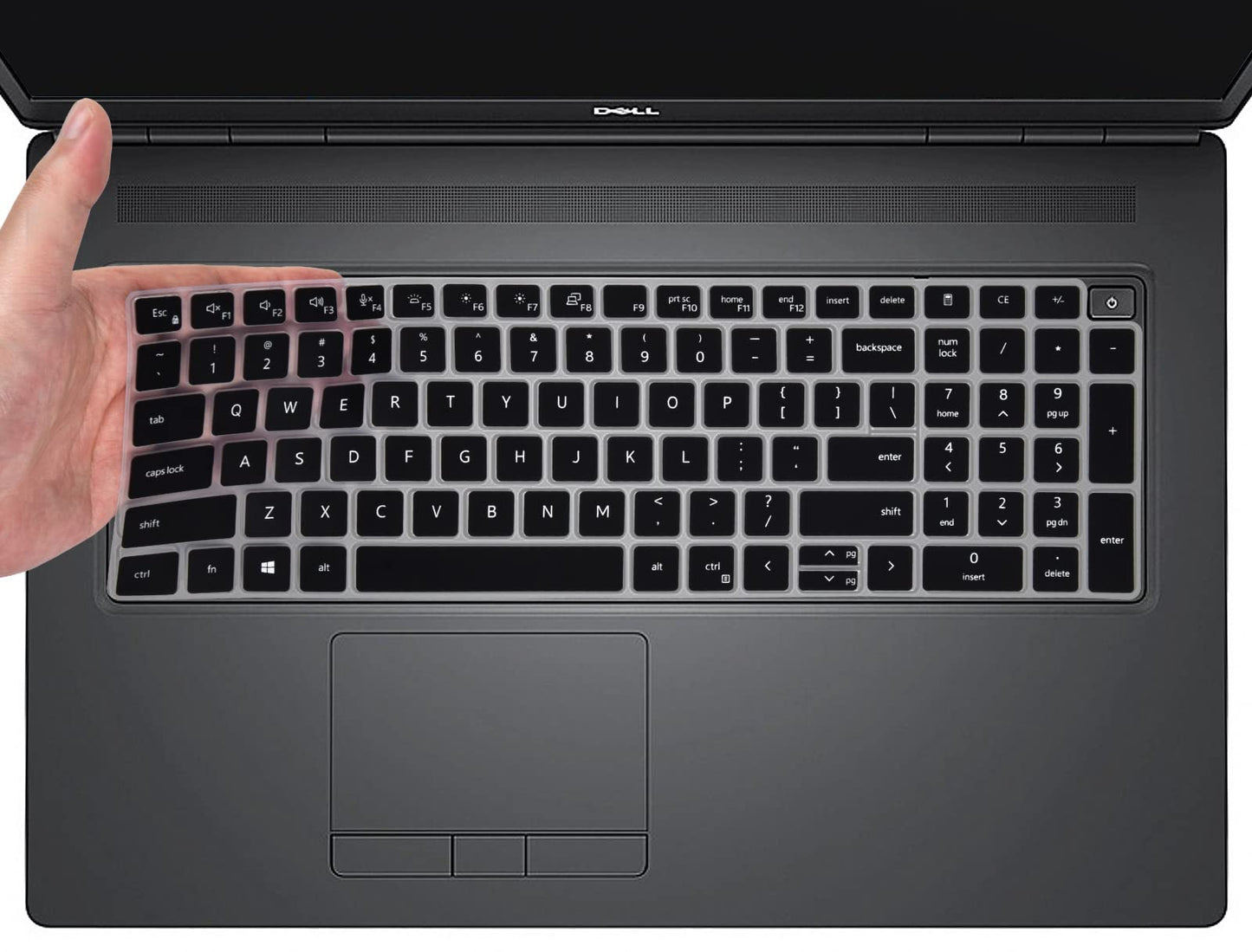 Black keyboard cover for 15.6" laptops
