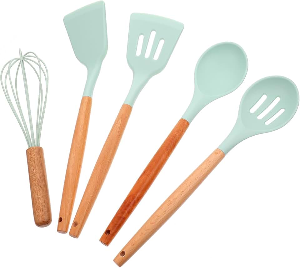 Set of 5 Silicone Cooking and Baking Utensils