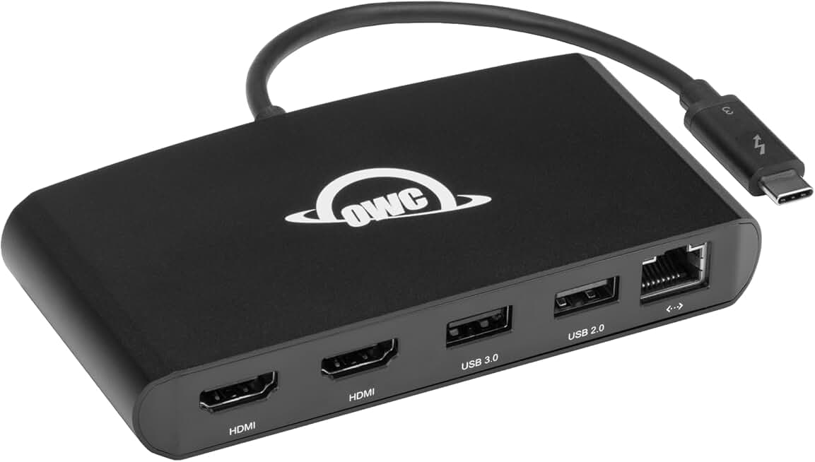 5-Port Thunderbolt Mini Dock with Dual 4K HDMI and Ethernet