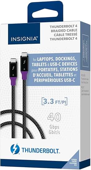3.3ft 240W Thunderbolt 4 USB-C to USB-C Cable