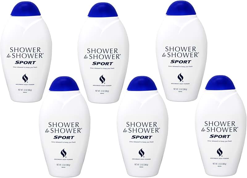Six 13 oz Absorbent Body Powders