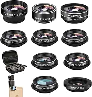 11-in-1 Phone Camera Lens Kit with Travel Case
