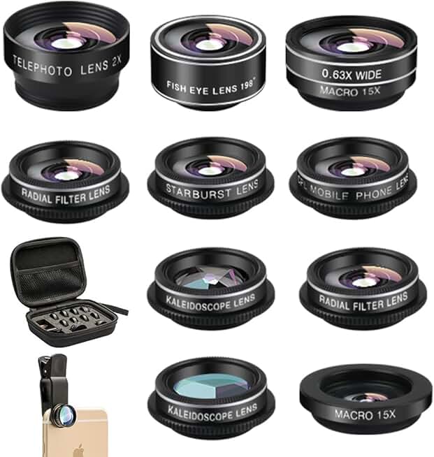 11-in-1 Phone Camera Lens Kit with Travel Case