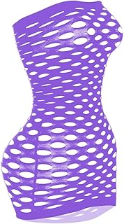 Women's Strapless Fishnet Lingerie Mini Dress