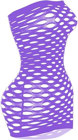 Women's Strapless Fishnet Lingerie Mini Dress