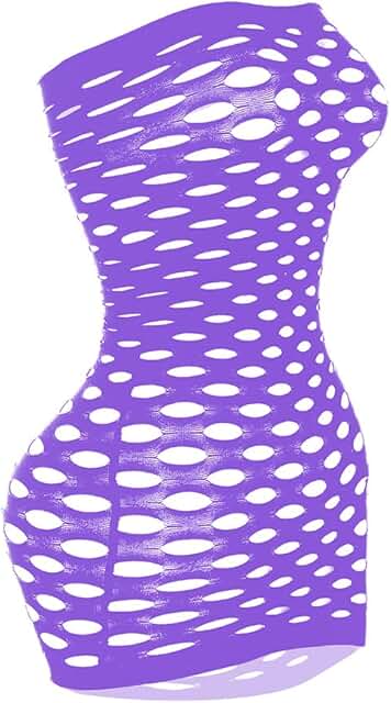 Women's Strapless Fishnet Lingerie Mini Dress