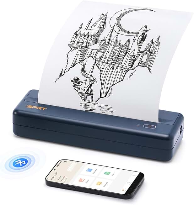 Portable Wireless Thermal Printer for Travel and Home