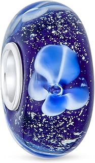 Sterling Silver Floral Bead for European Bracelets