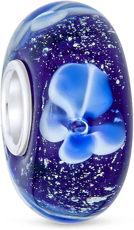 Sterling Silver Floral Bead for European Bracelets
