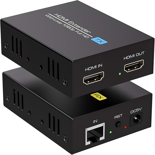 HDMI Extender Over Cat5e/6, 400ft, 1080P, Up to 120m