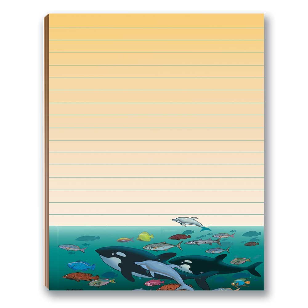 Set of four beach-themed notepads made in the USA