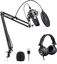 Microphone and Headphone Set for Studio Recording