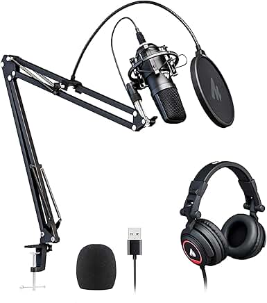 Microphone and Headphone Set for Studio Recording