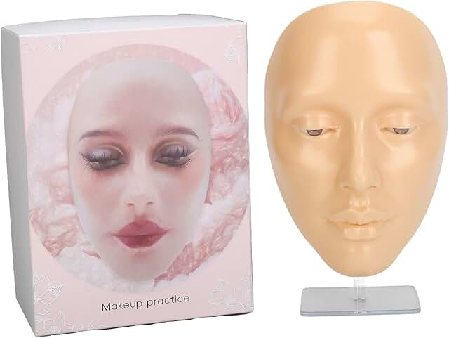 Reusable 5D Silicone Makeup Practice Face for Beginners and Pros