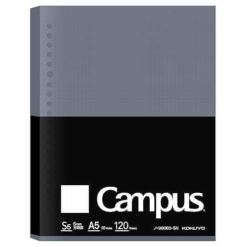 A5 Loose Leaf Paper, 5mm Grid, 120 Sheets