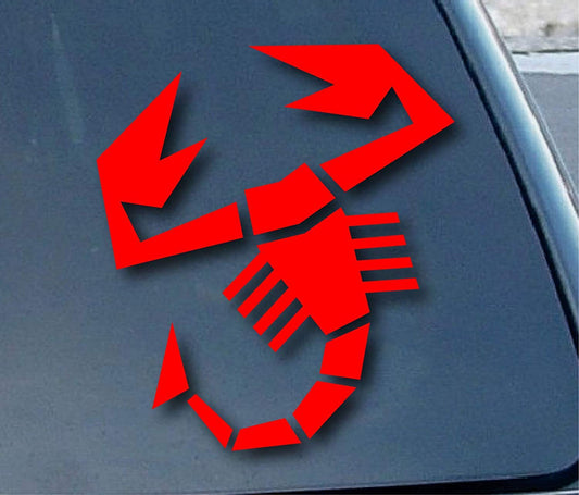 Red 4-Inch Vinyl Scorpion Sticker for Laptop and Car