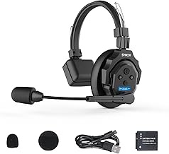 Wireless Intercom Headset with 24H Battery and 350M Range
