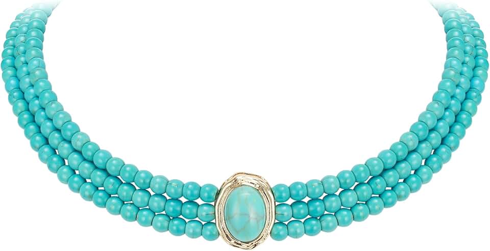 Turquoise Boho Western Style Necklace for Women