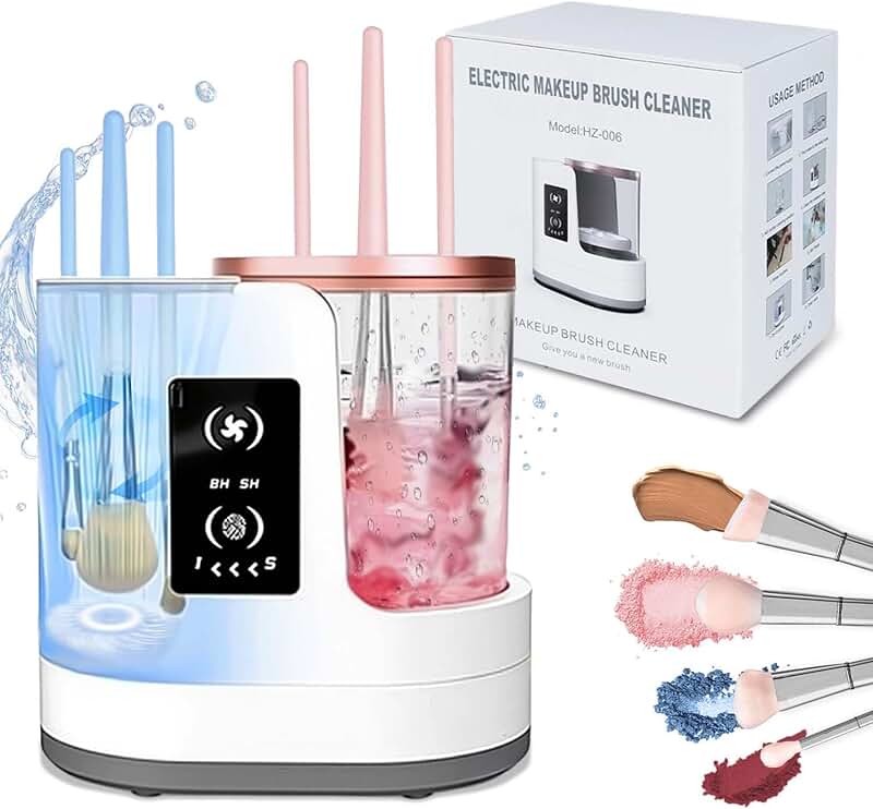 Portable 3-in-1 Electric Makeup Brush Cleaner and Dryer