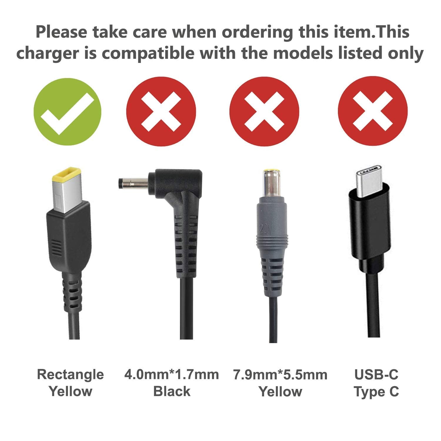 AC Adapter Charger for Lenovo Thinkpad 11e, Yoga 11e Chromebook